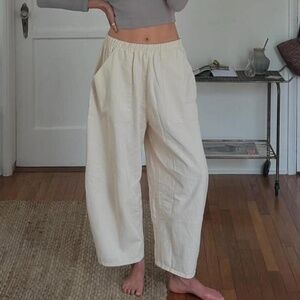 ROAM Women's Cream and White Trousers